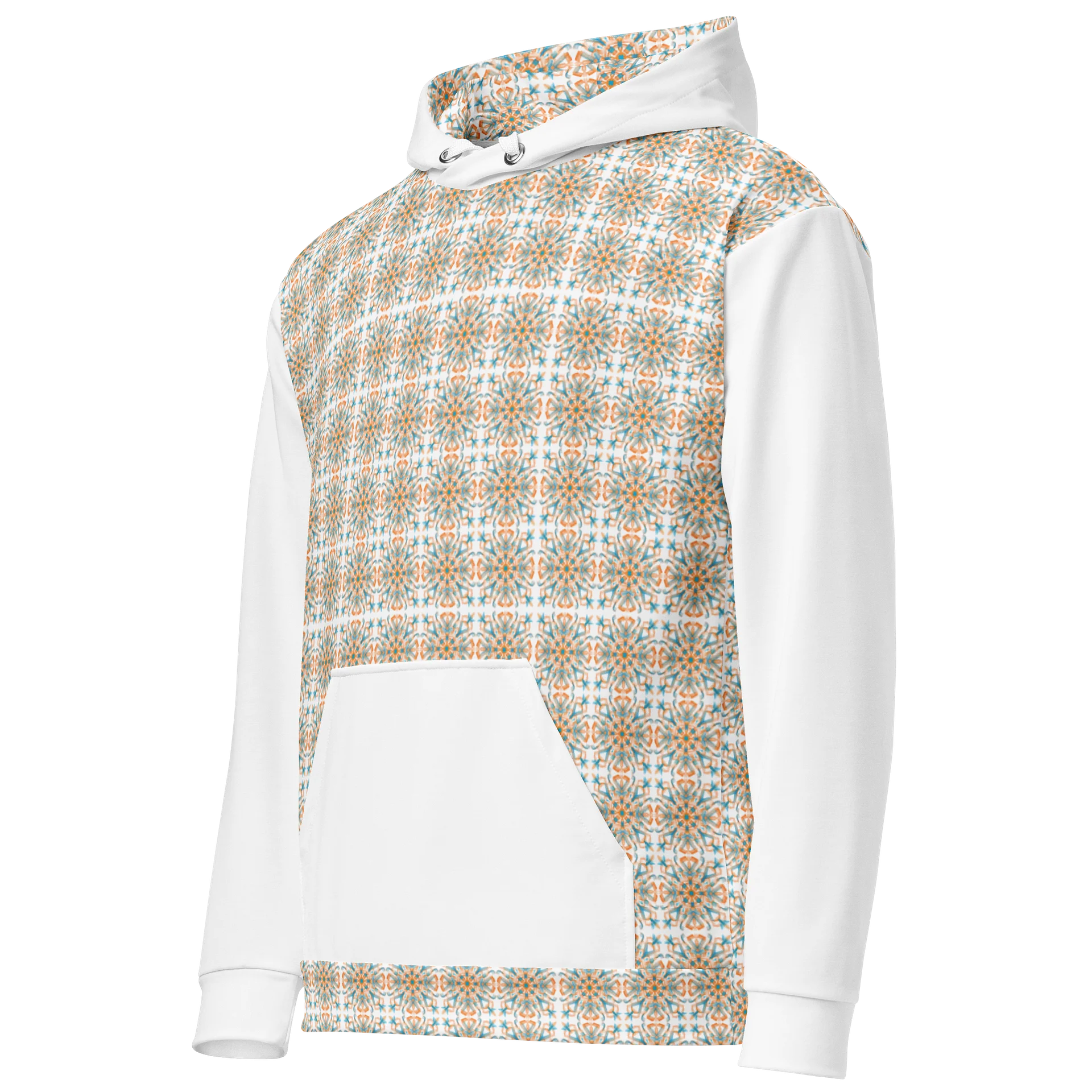 Sunset Kaleidoscope Unisex Hoodie (White) product image (8)
