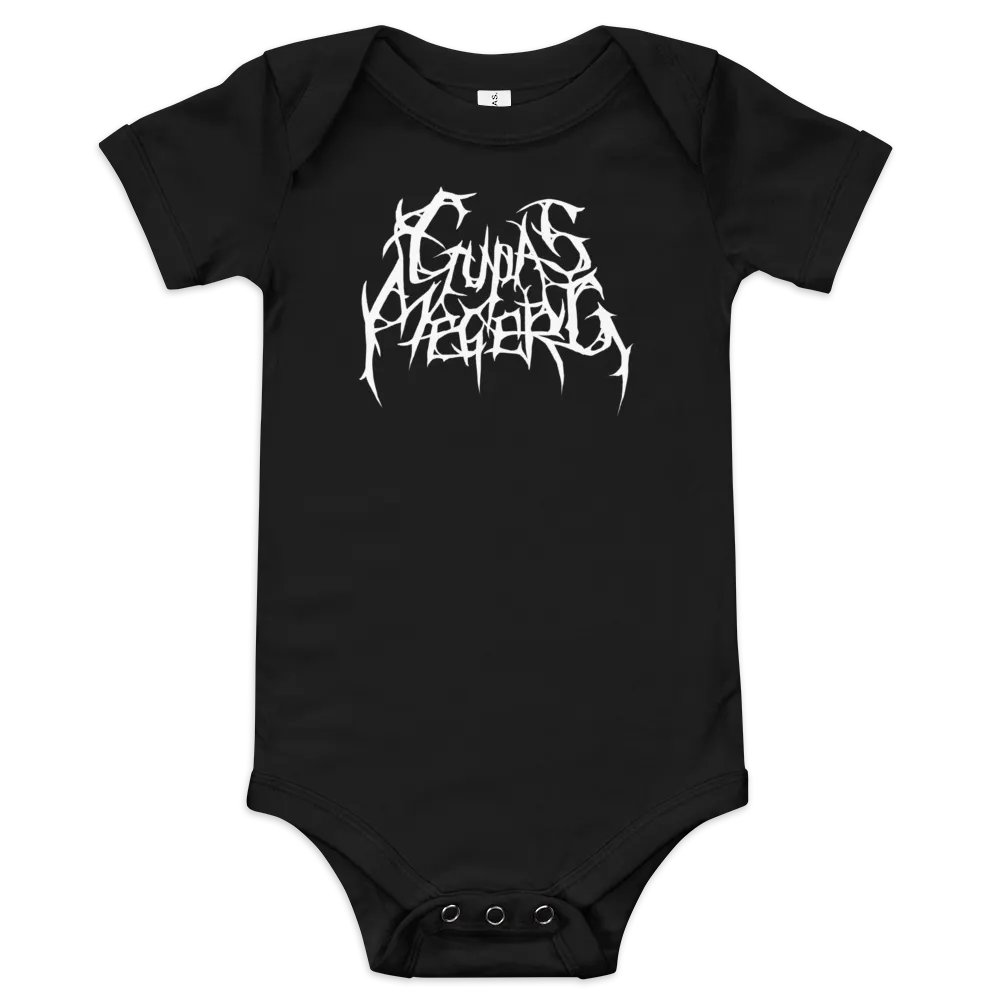 GupasMegerg Metal Logo Baby Onesie (Light Logo) product image (1)