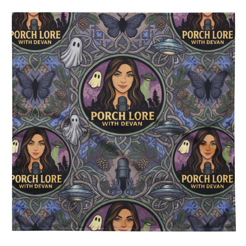 PORCH LORE DEVAN PERIWINKLE MOTH SCARF product image (1)
