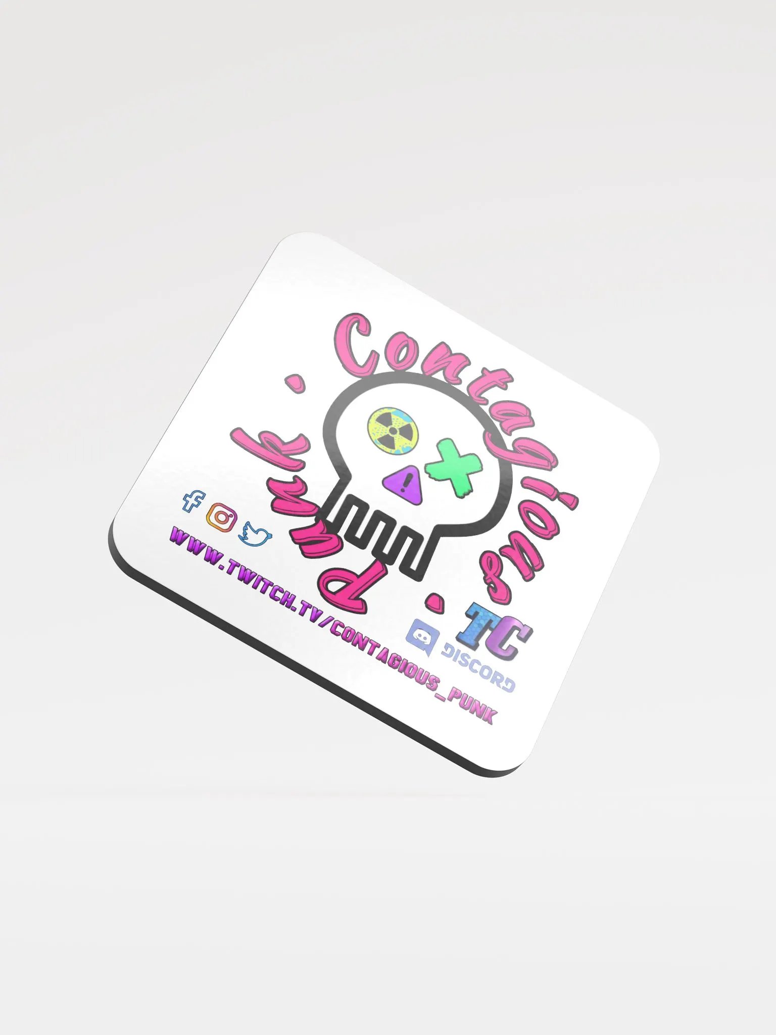 Glossed Cork Coaster - Contagious_Punk product image (2)