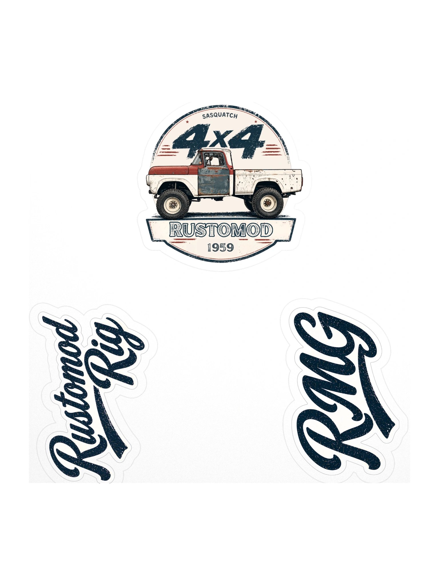Rustomod Sasquatch Sticker Pack product image (2)