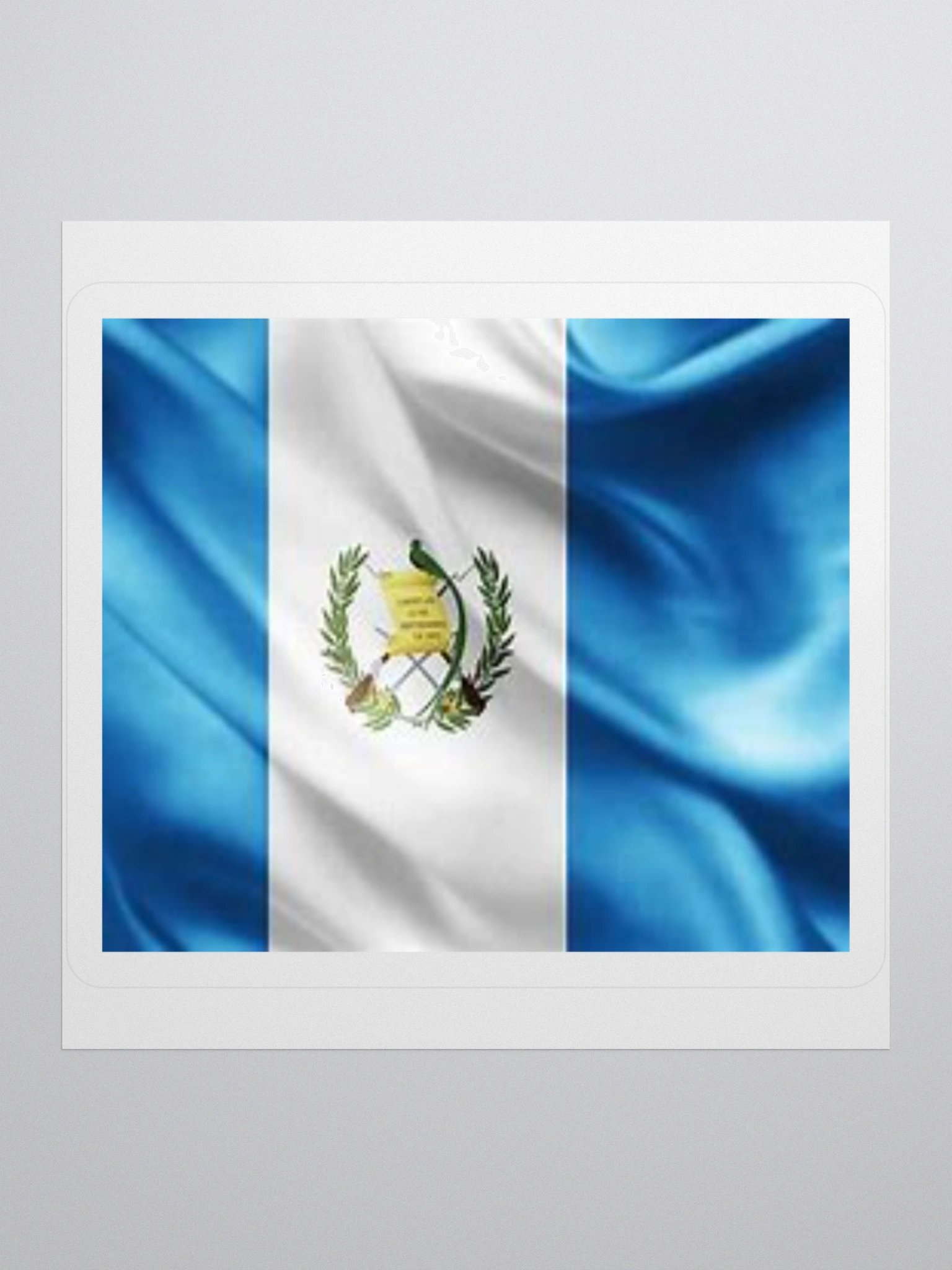 Guatemala Flag Sticker | Quetzal Coat of Arms Design | Durable Vinyl | 3 Sizes product image (1)