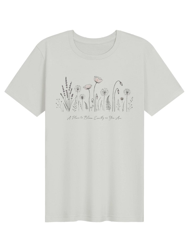 A Place to Bloom Comfort Colors Shirt, Botanical Flower Graphic Tee, Soft Inspirational Wildflower Shirt, Feminine Cottagecore T-Shirt product image (2)