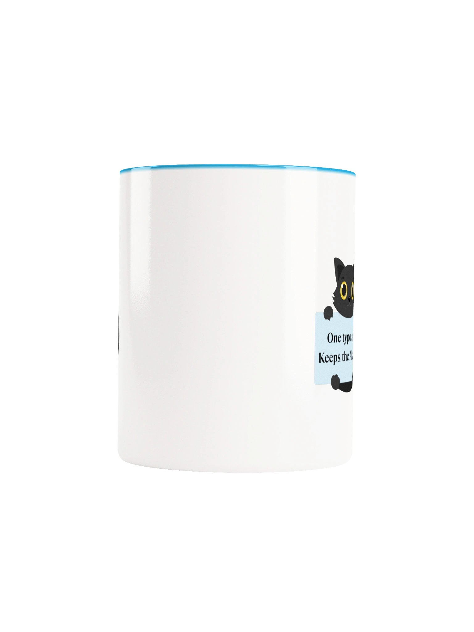 "One typo a day, Keeps the AI at bay." Writers' Mug 325 ml / 11 oz product image (5)