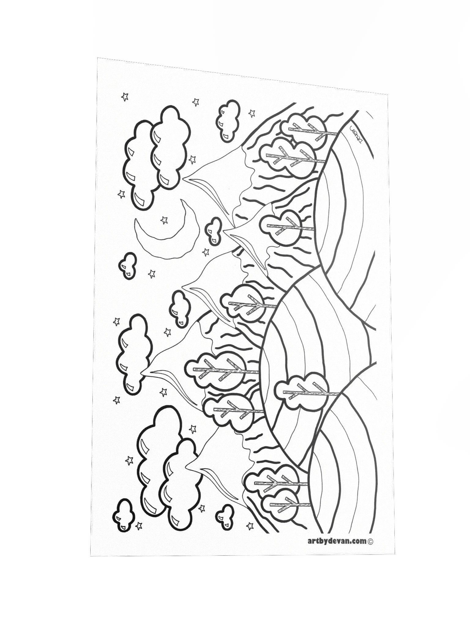 Color Your Own Art: Shiny Mountains product image (2)