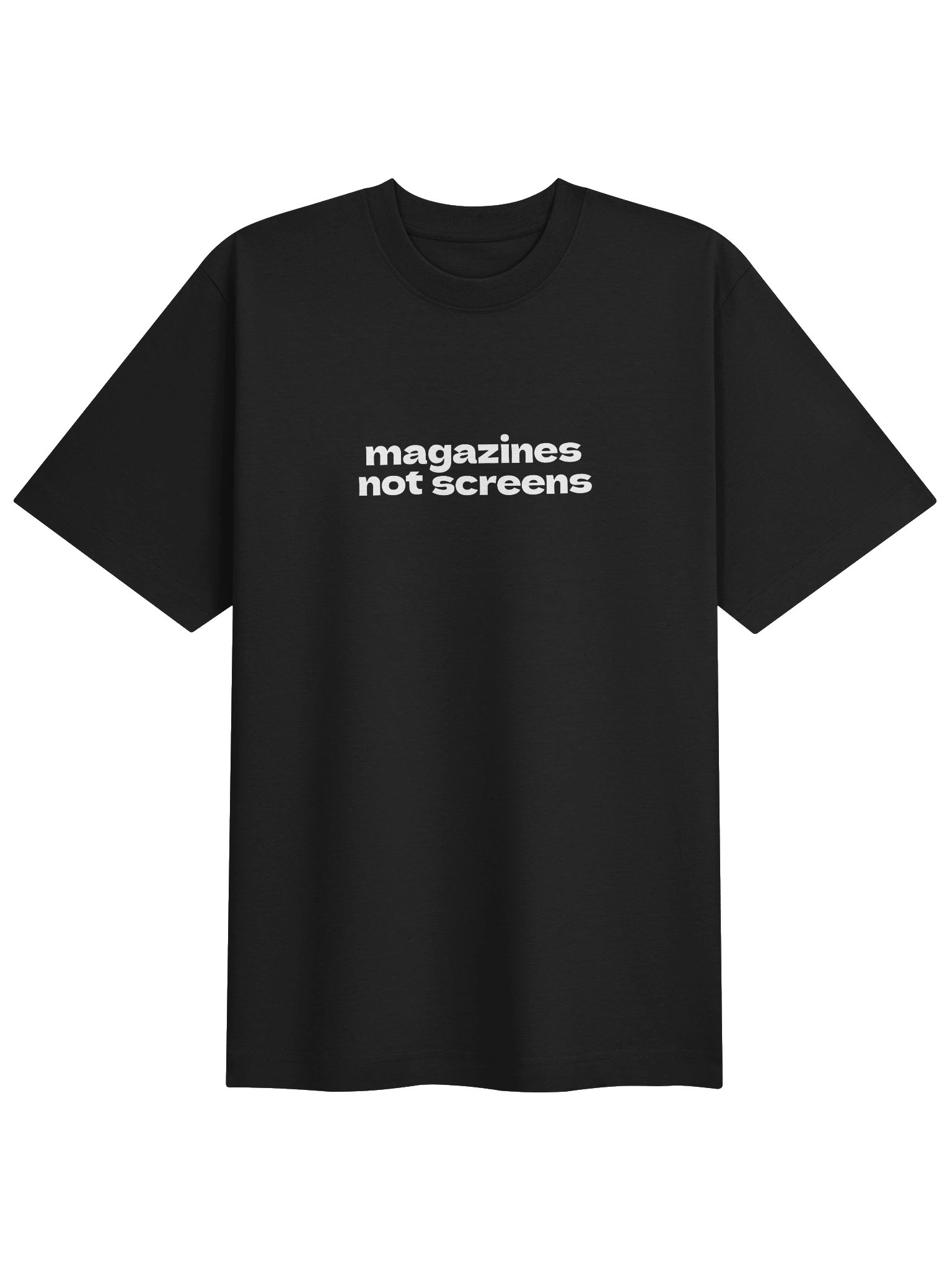 magazines not screens relaxed tee product image (1)