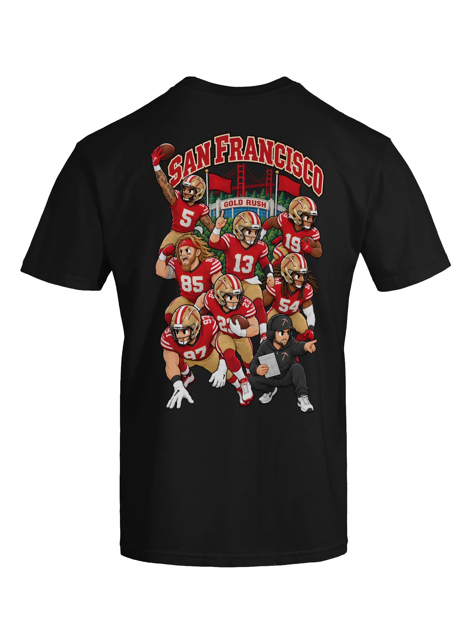 San Francisco Football 2026 Animated Player Back Print T-Shirt product image (11)