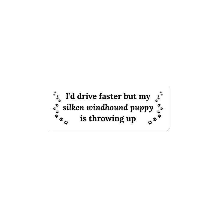 Carsick Puppy Magnet - Black & White product image (1)
