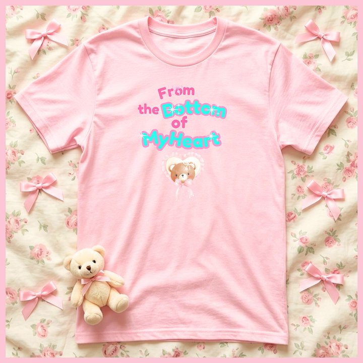 From the bottom of my heart🩷 Super soft Cotton T-shirt🪽 product image (1)