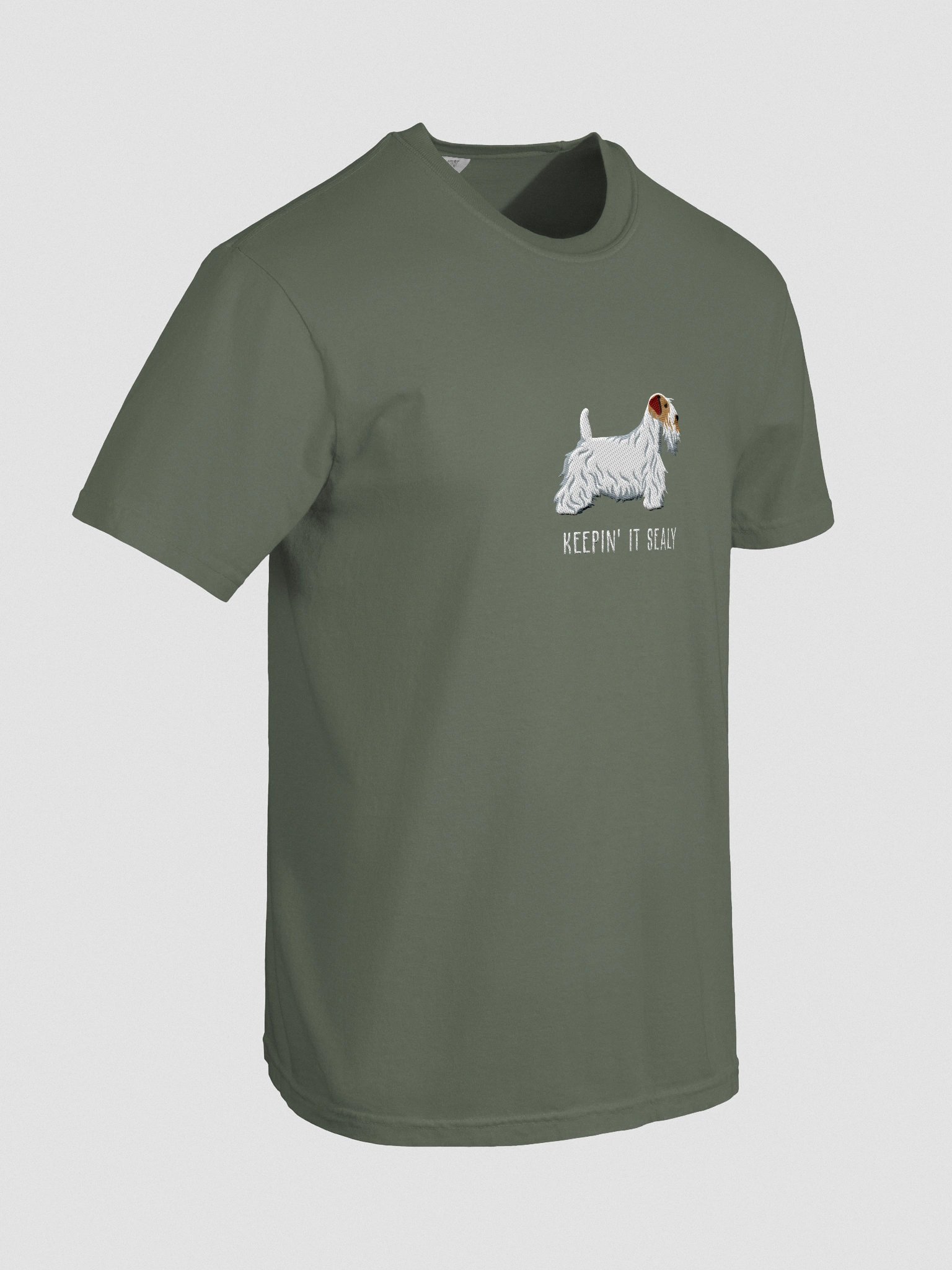 Keepin' It Sealy T-Shirt(Embroidered) of a Sealyham Terrier(Brown & White) product image (11)