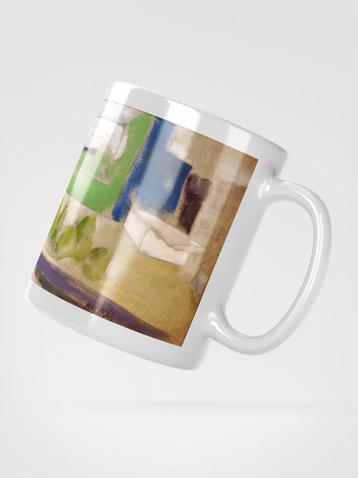 Twelve Pears on a Studio Bench (1986) on White Glossy Mug product image (2)