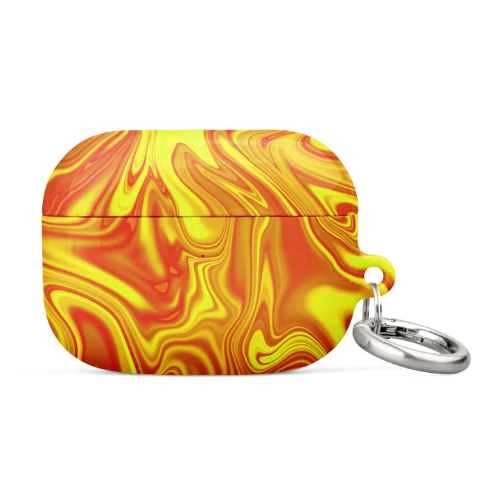 Case for AirPods® - Yellow and Red Digital Fluid Art product image (1)