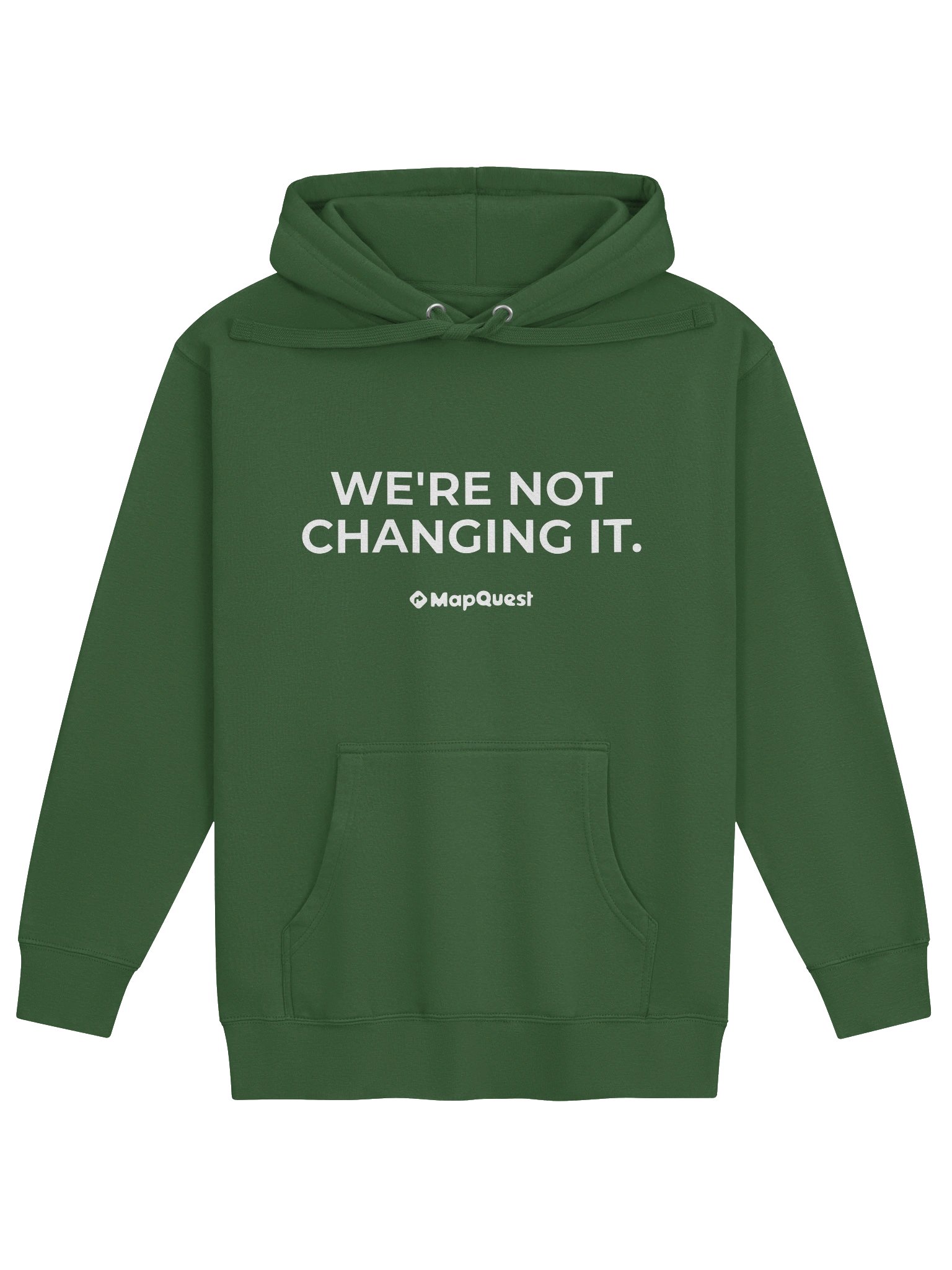 Green "We're Not Changing It" MapQuest Hoodie product image (1)