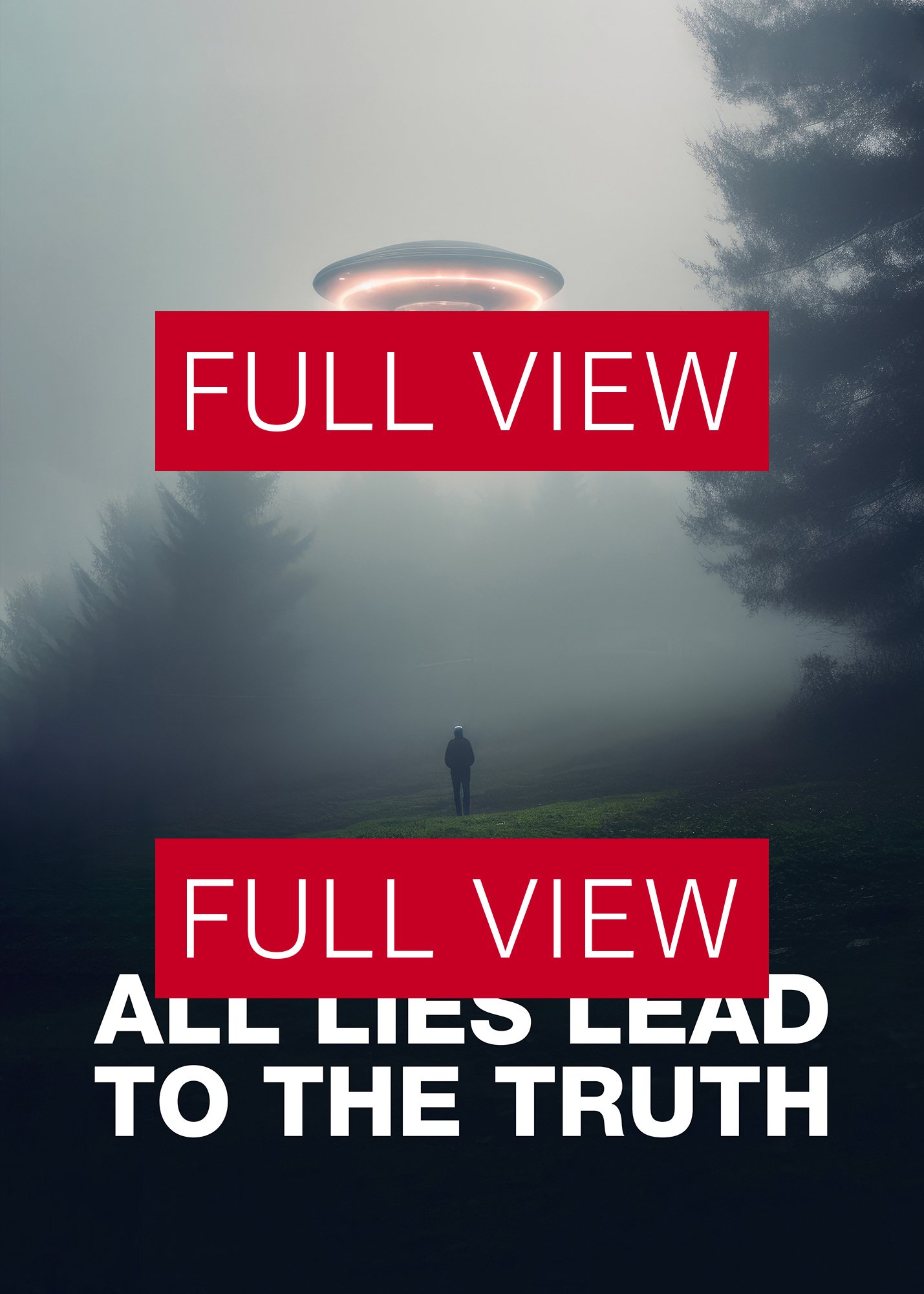 All Lies Lead to the Truth/The X-Files poster, S05E01 1997 — sci-fi poster, movie art, I want to believe poster, space print, aliens wall decor product image (3)