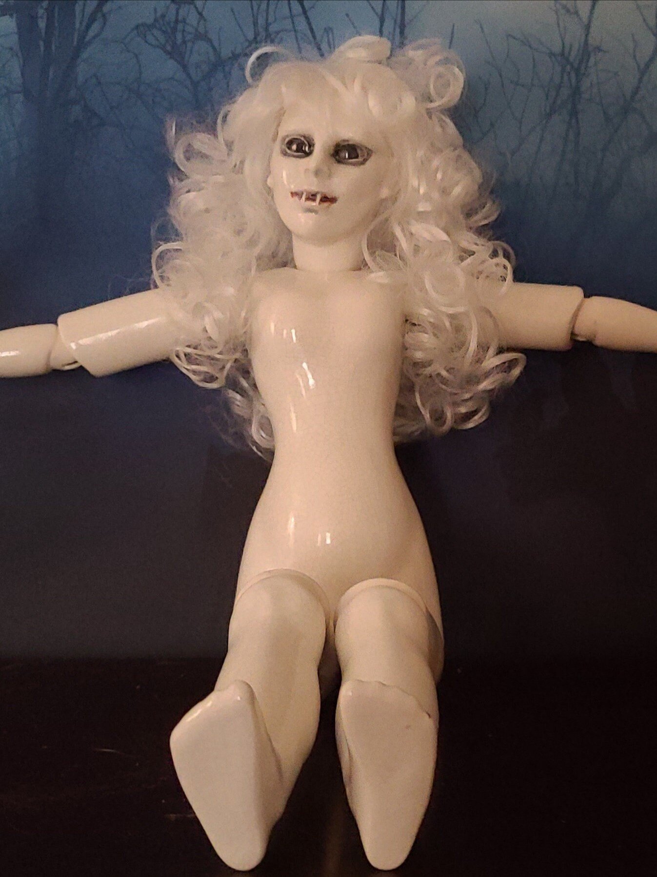Two foot tall doll, ceramic doll, MADE TO ORDER "Dainty Vamp" product image (5)