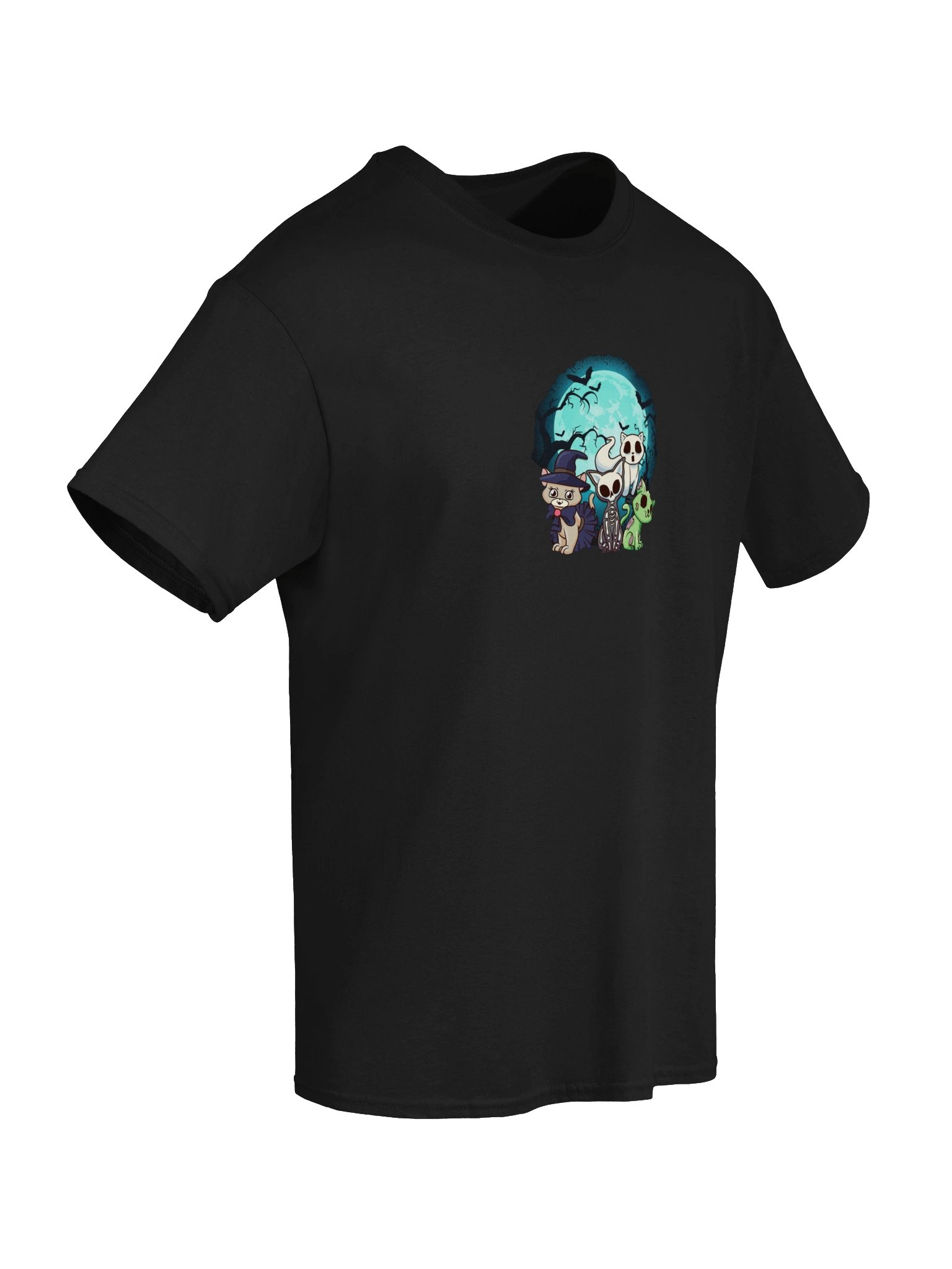 Cute Spooky Cat Moon Tee product image (6)