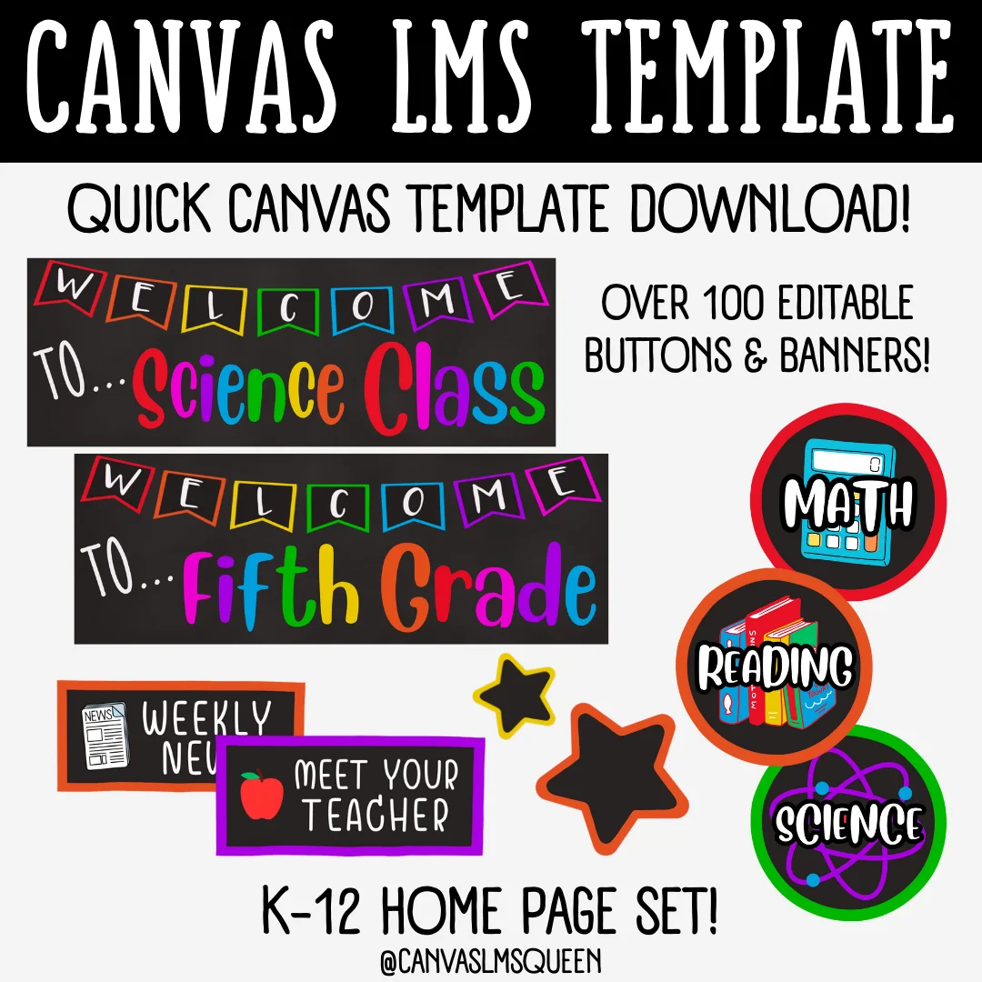 Canvas LMS Template - COURSE BUNDLE - Multicolored - 100% Customizable product image (4)
