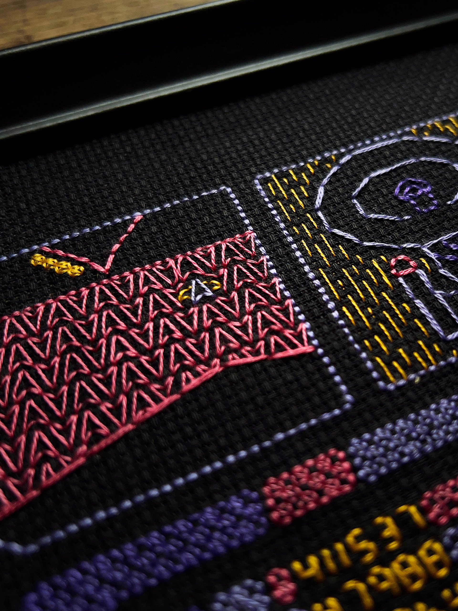Cosmic Hike • Blackwork Cross Stitch Pattern • PDF Digital Download product image (4)