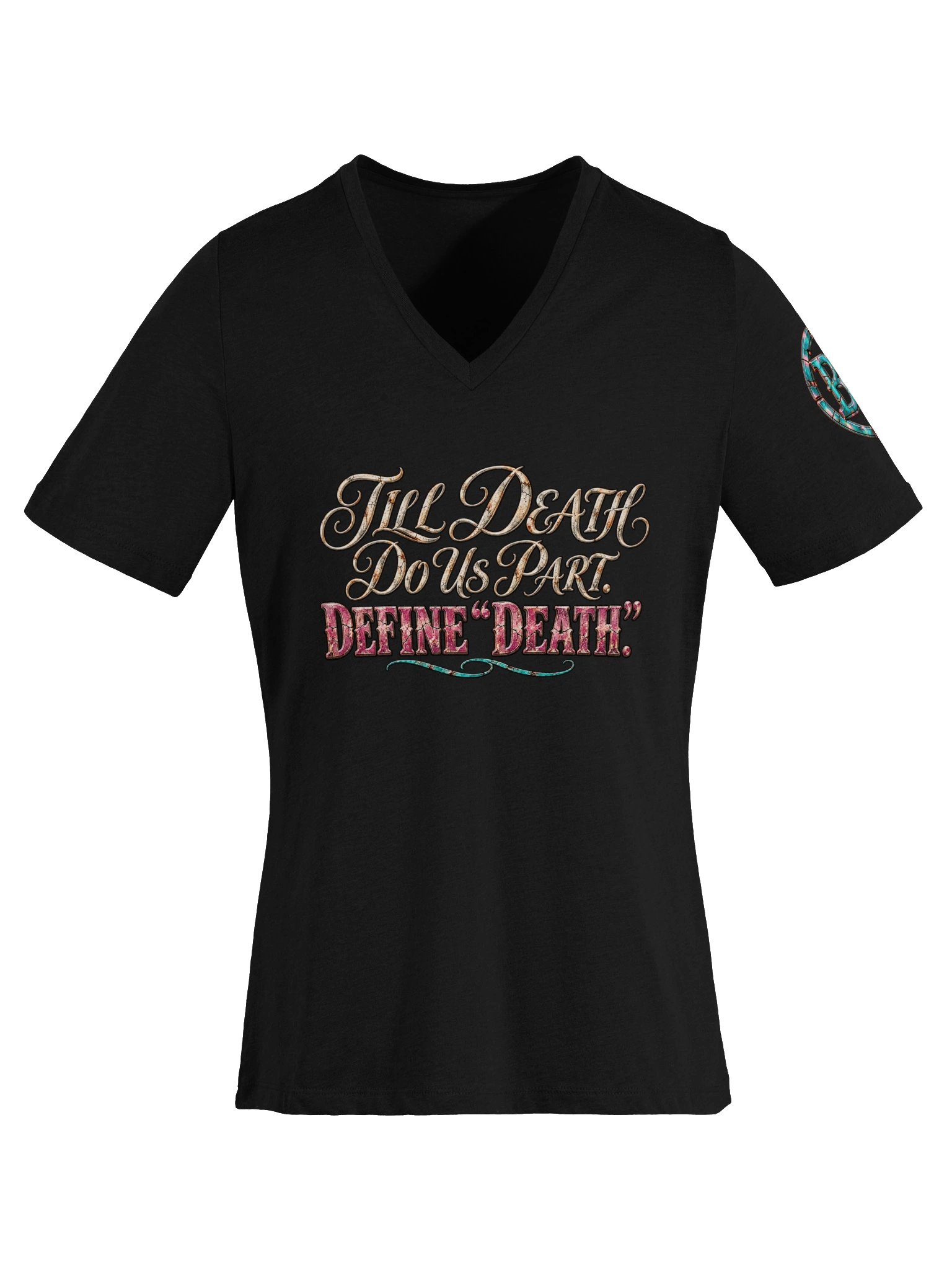 Funny Wedding V-Neck Shirt — Till Death Do Us Part? Define Death | Broken Marriage™ product image (6)