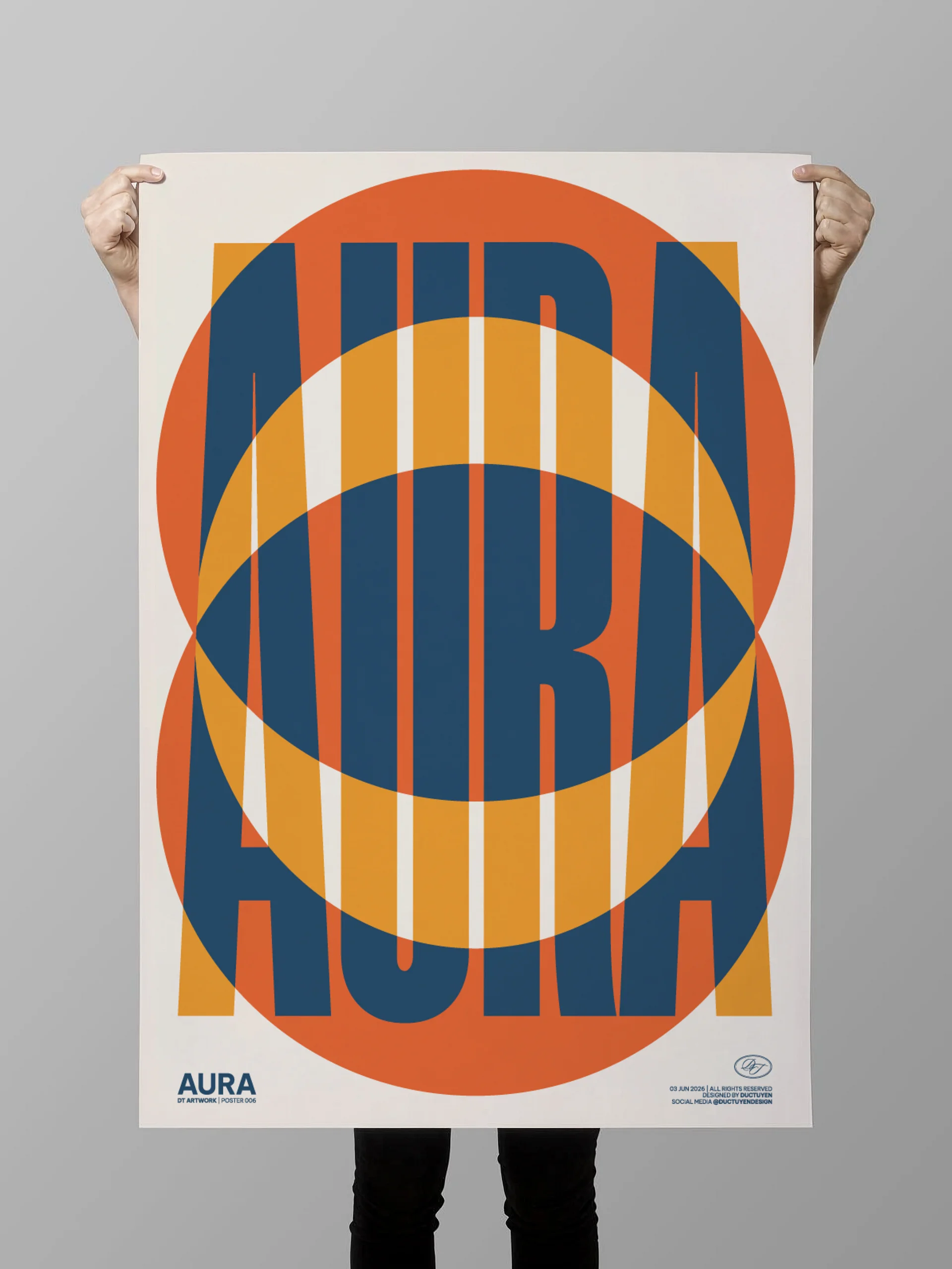 "AURA" Typography Print Poster (Unframe) product image (8)