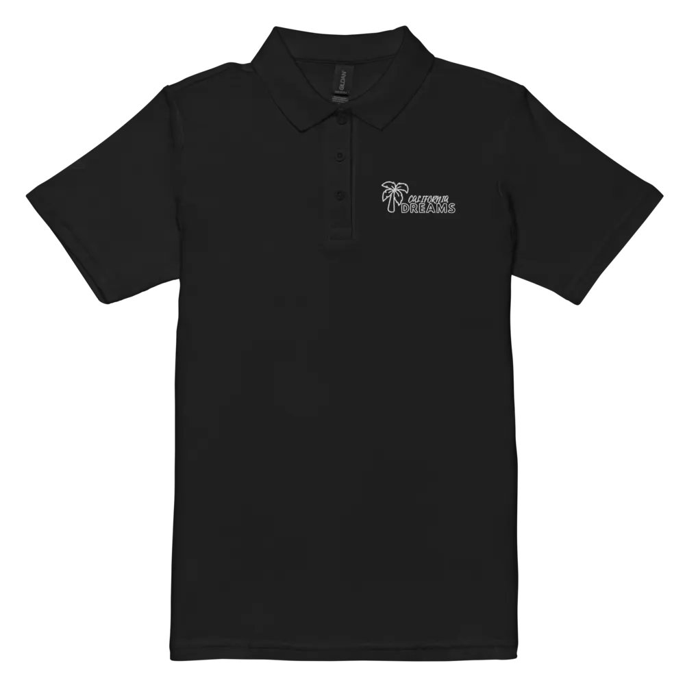 California Dreams Palm Tree Women Polo T-Shirt - Black product image (5)