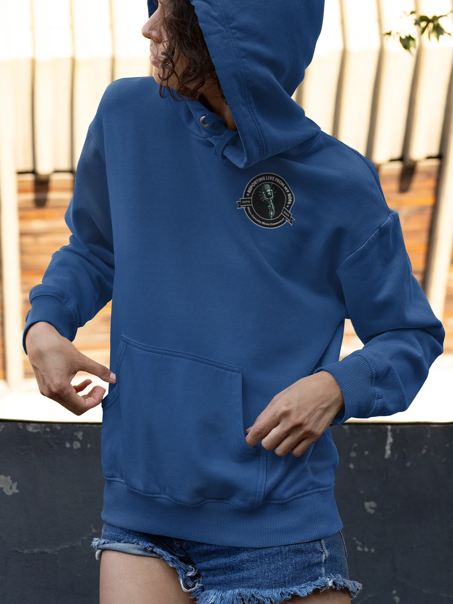 Reporting Live From My Sofa Signature Premium Unisex Hoodie product image (9)