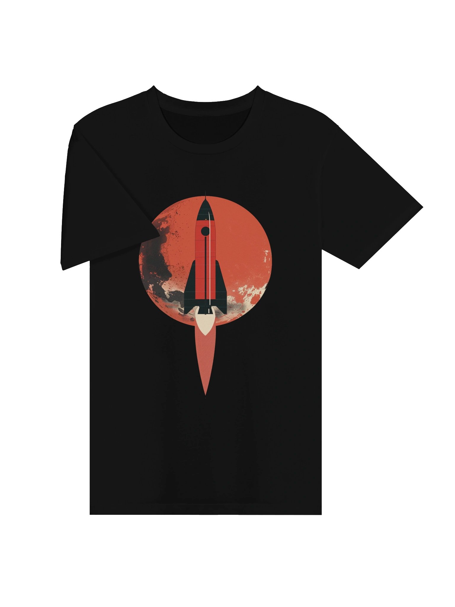 Retro Rocket Space Graphic – Vintage Spacecraft T-Shirt Design product image (9)