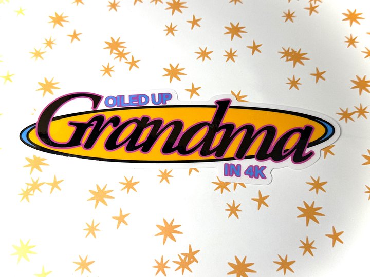 Oiled up in 4k Sticker product image (1)