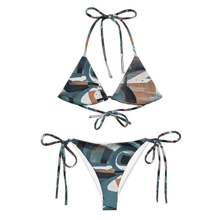 Abstract Lithographic Pattern Design String Bikini - V13 product image (1)