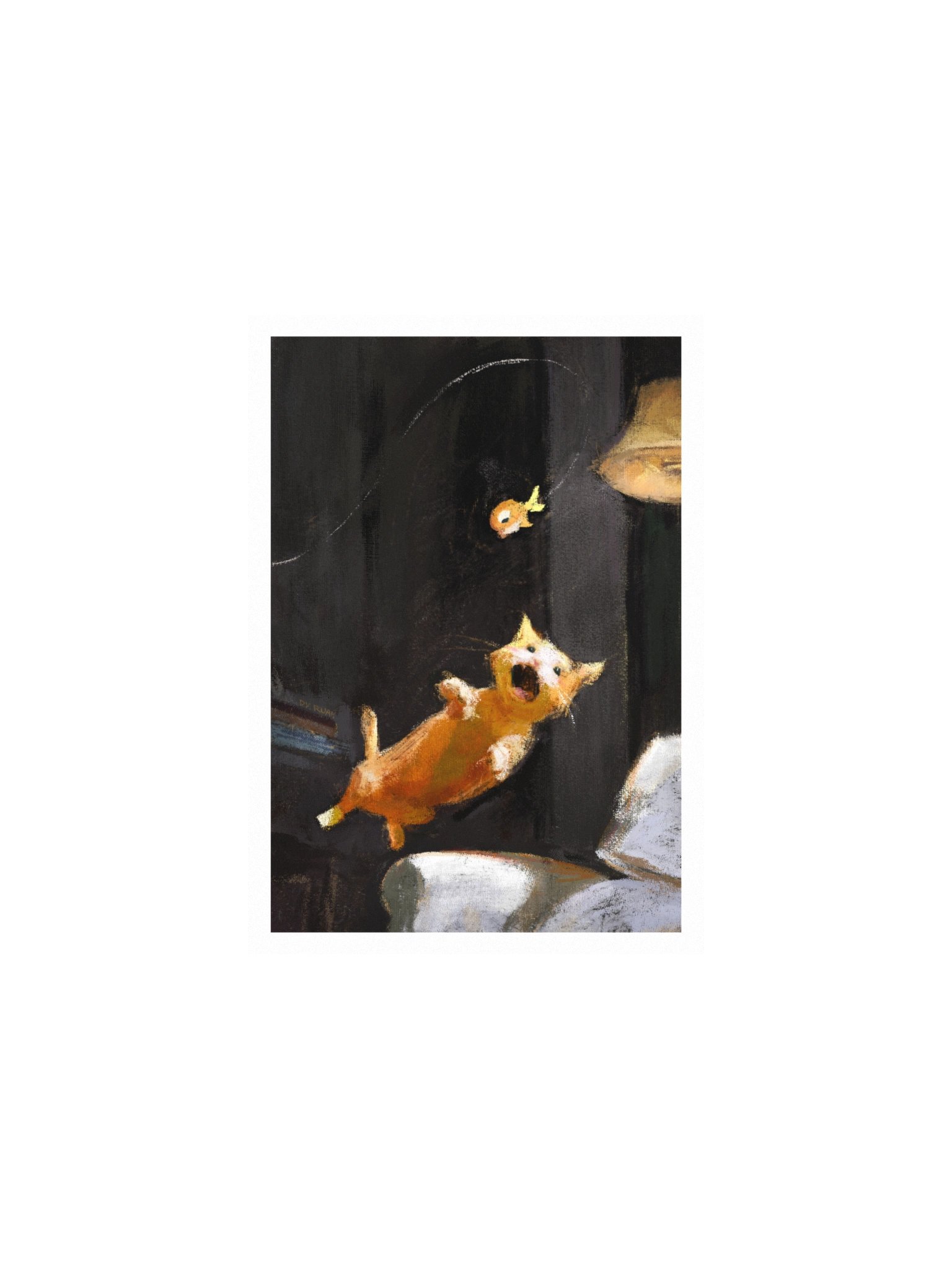 aerial cat chase - print product image (1)
