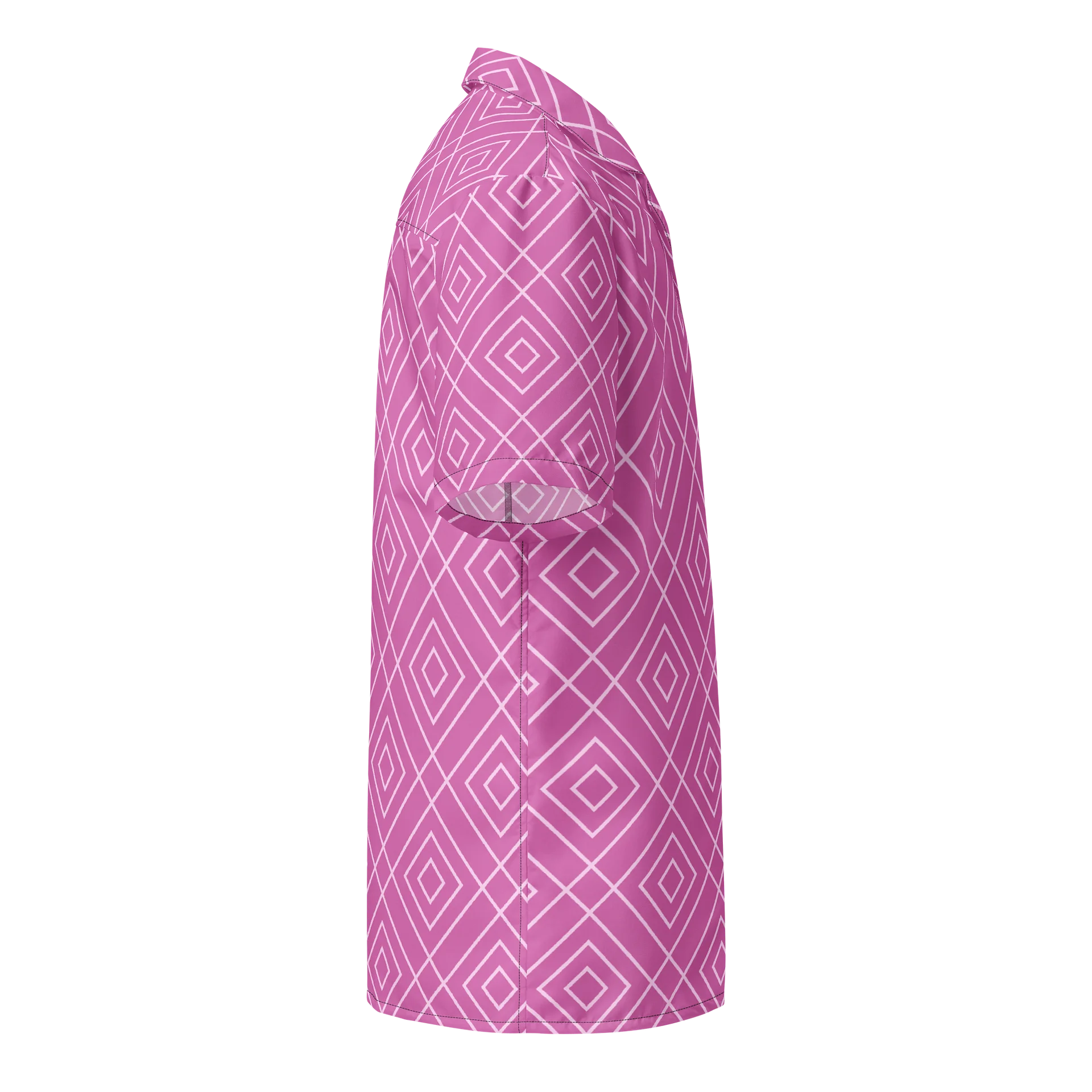 Pink Diamond Grid Hawaiian Shirt product image (4)