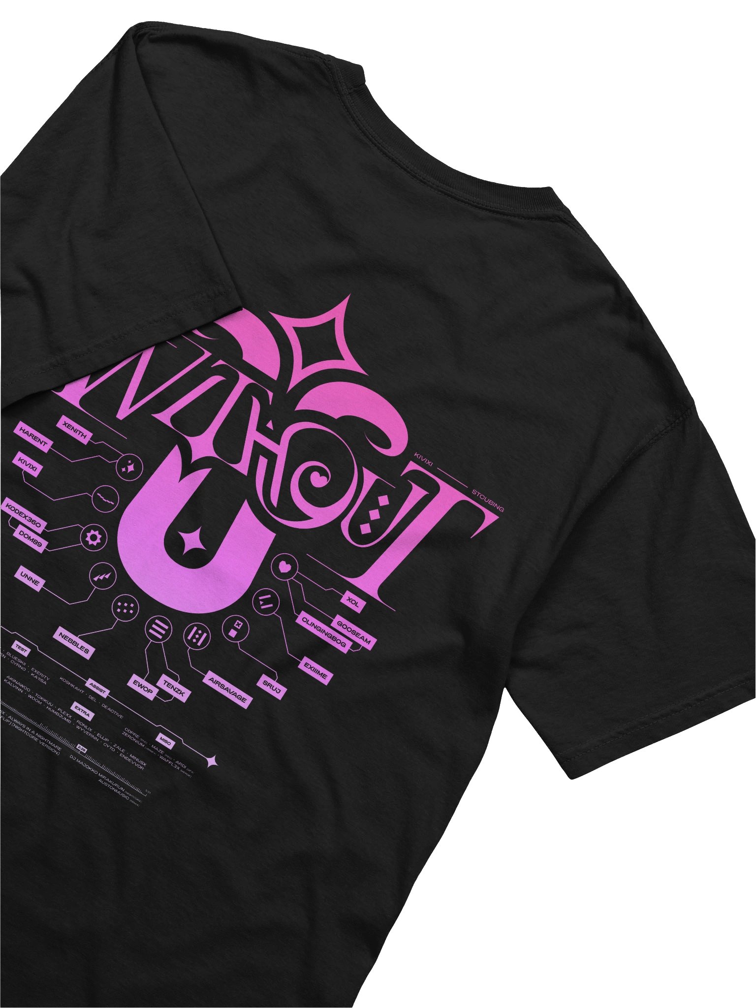 W/O U Gradient Pink/Black Shirt product image (6)