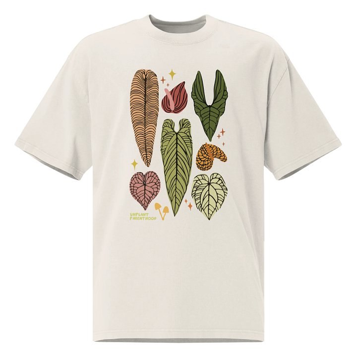 ANTHURIUM COLLAGE - Oversized Faded T-Shirt product image (1)