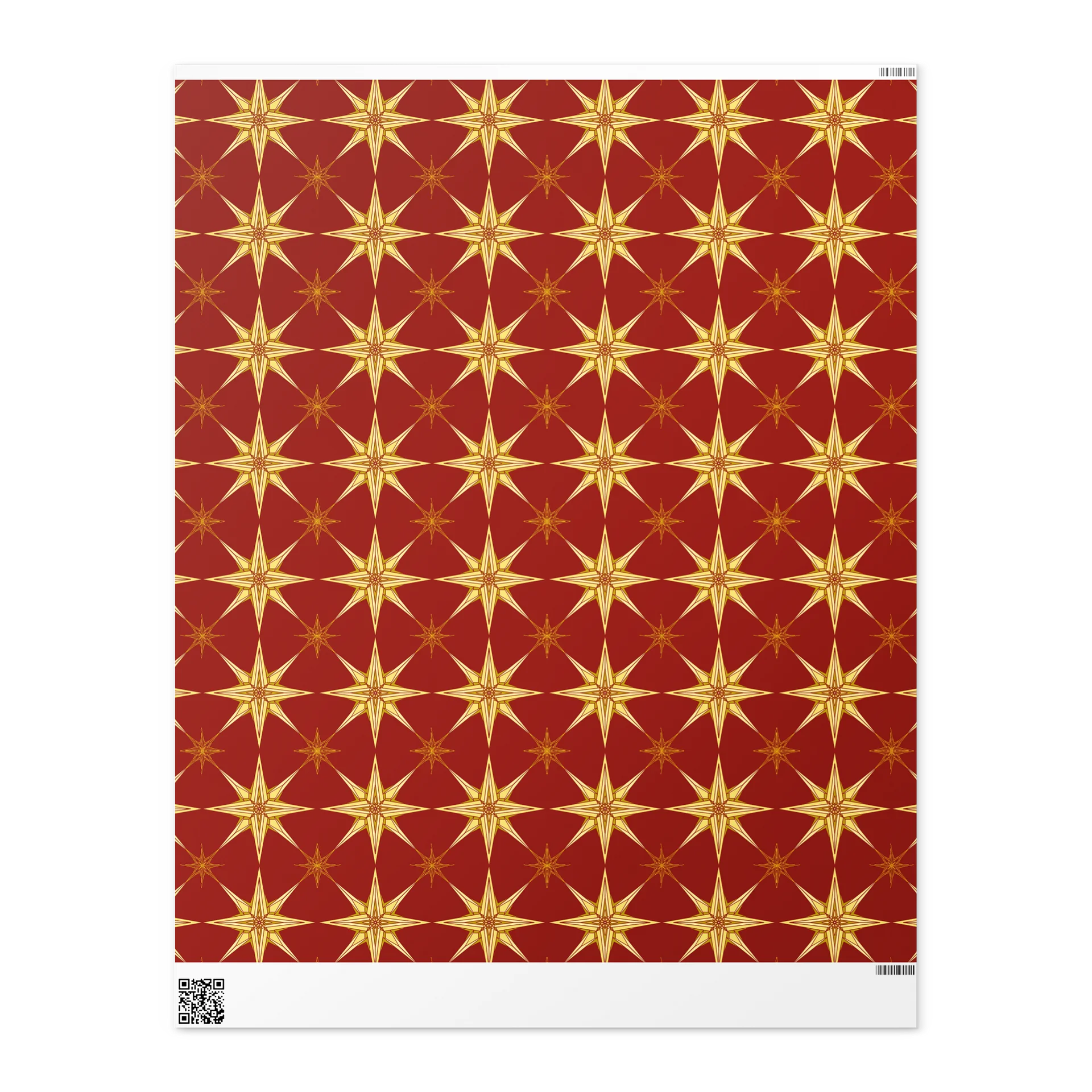 Fancy Golden Star Grid Wrapping Paper product image (2)