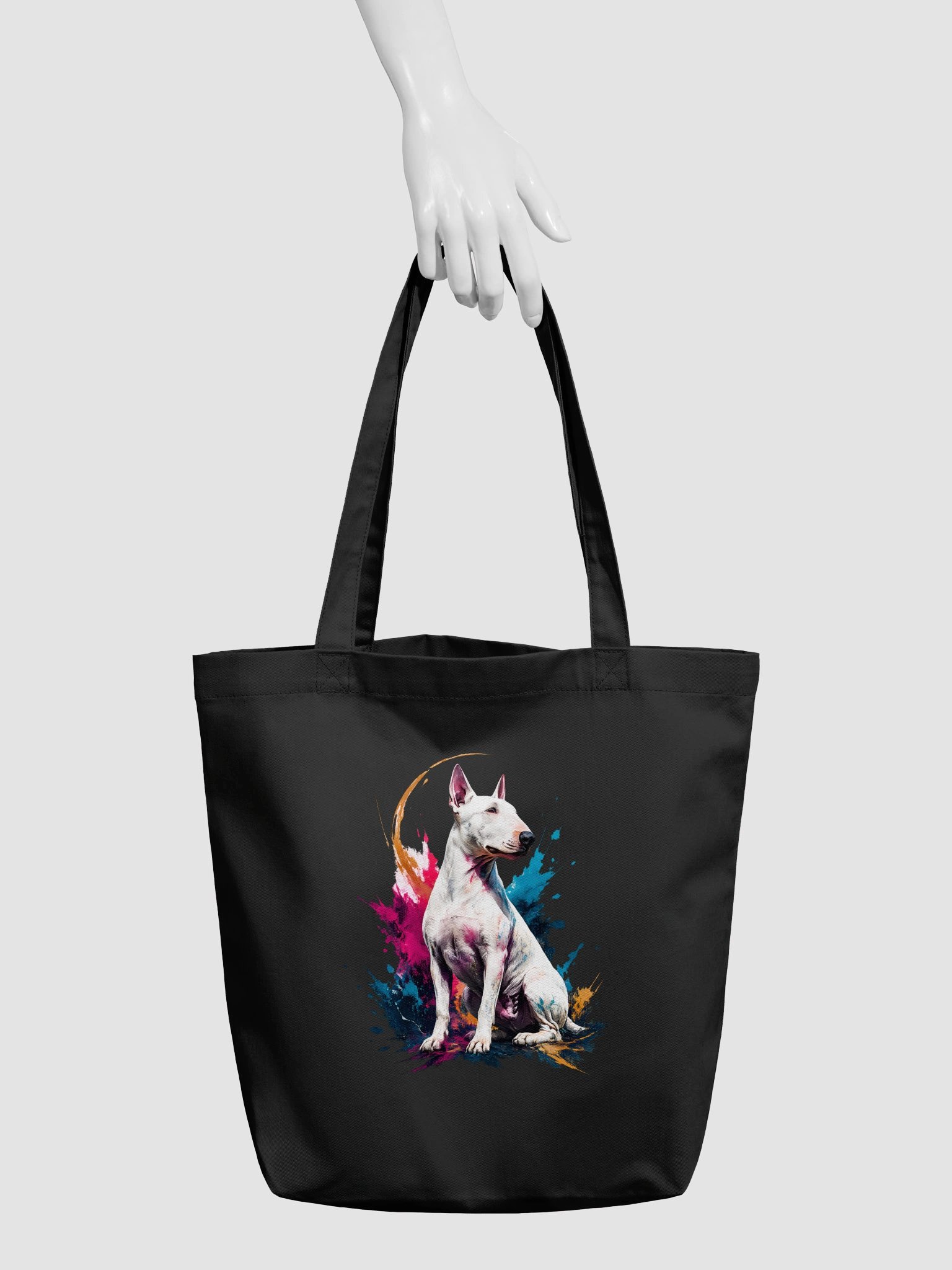 Bull Terrier Splashing Colours Tote Bag product image (5)