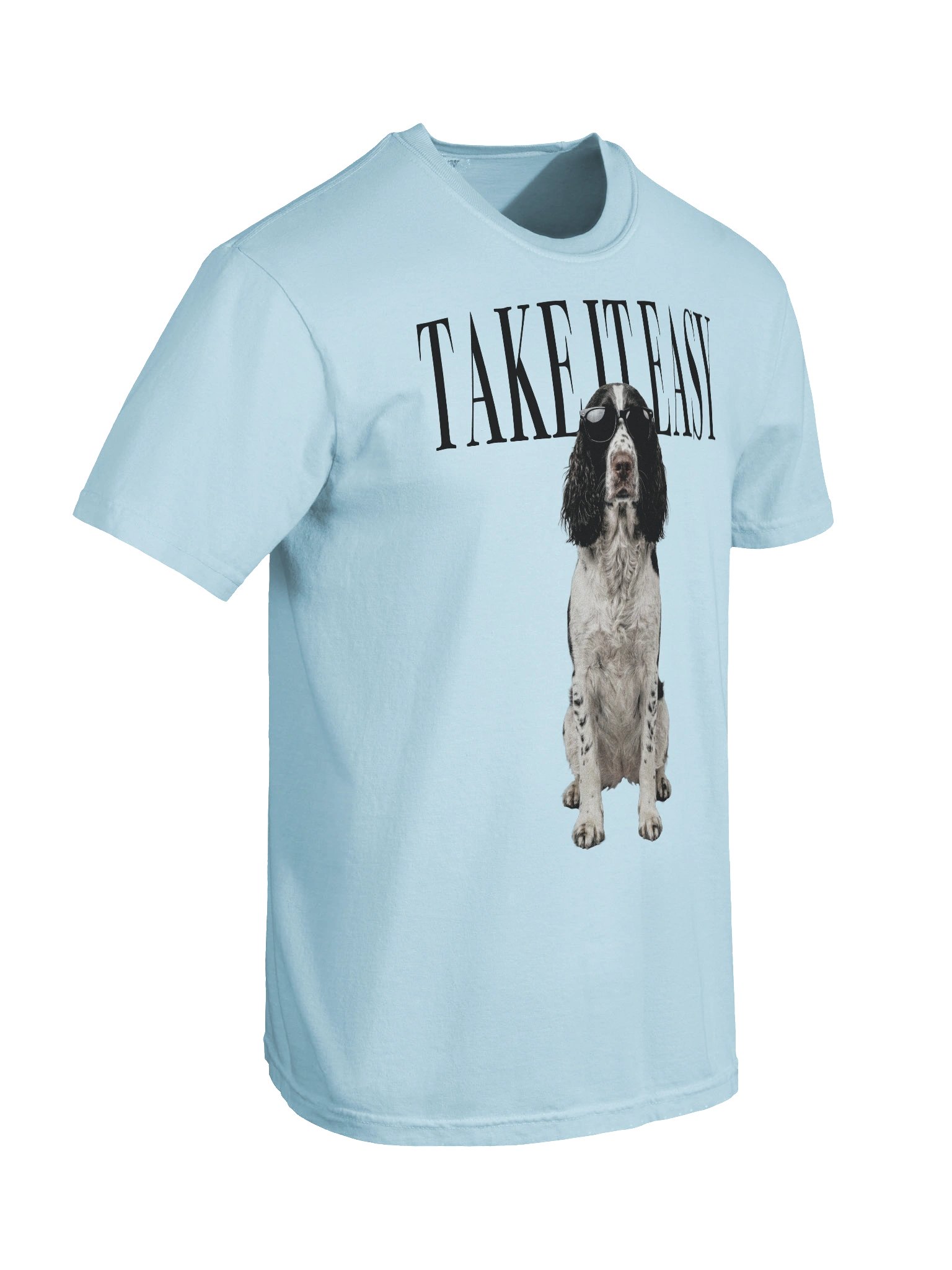 Take It Easy '90s Pop Vintage-Style T-Shirt for Springer Spaniel(Black & White) Owner product image (11)