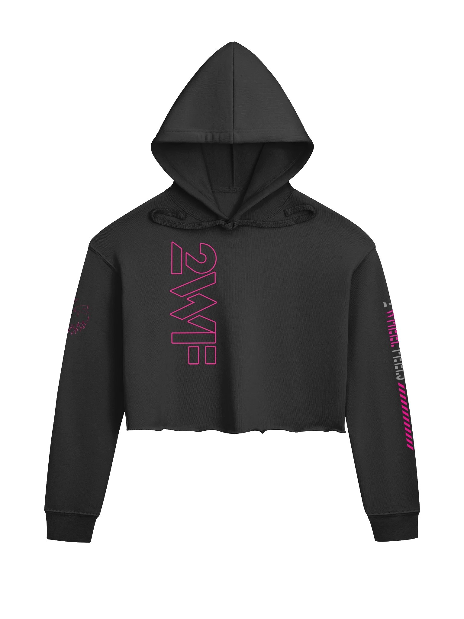 Neon Pink NewJeans Crop Hoodie product image (5)