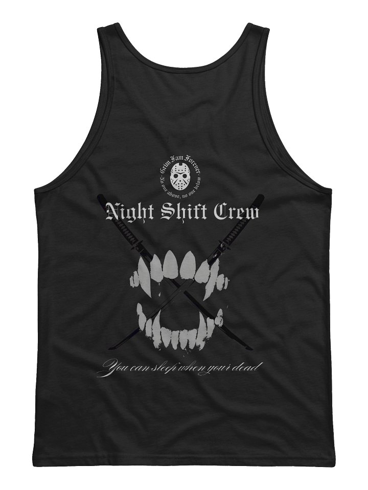GRIM FAM — HALLOWEEN HORROR DROP: VAMPIRE DIVISION - NIGHT SHIFT CREW - SINGLET - #3 Black / Navy / Blue / Red / Grey - watashi no kazoku "my family" product image (2)
