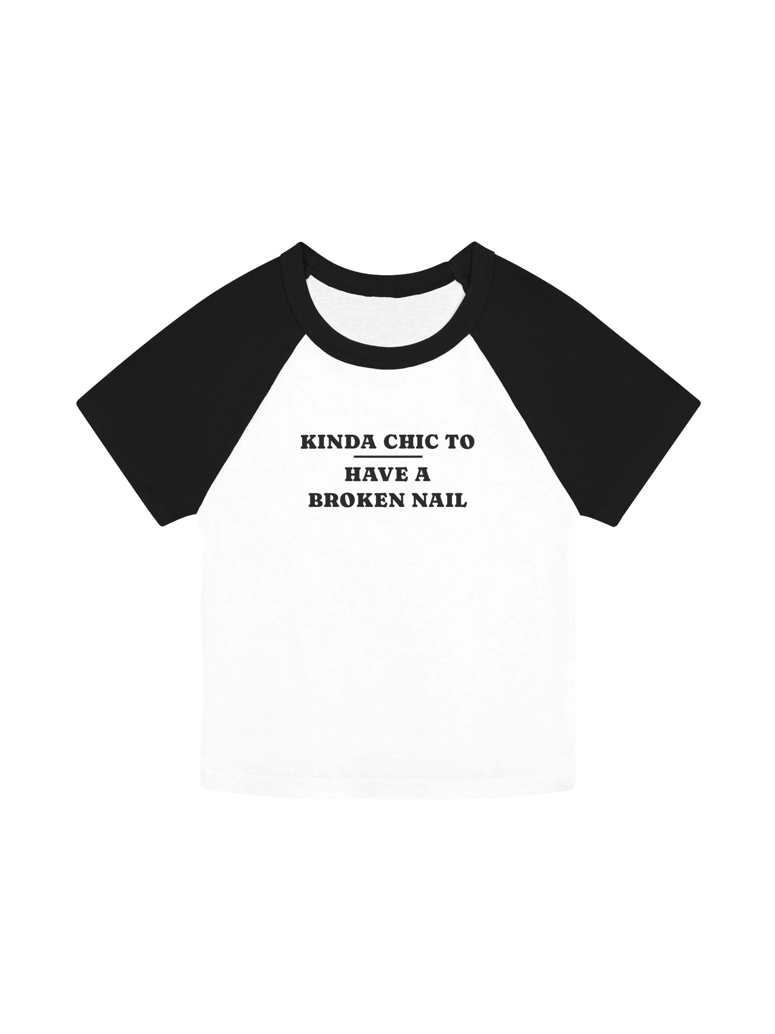 kinda chic to have a broken nail white black product image (1)