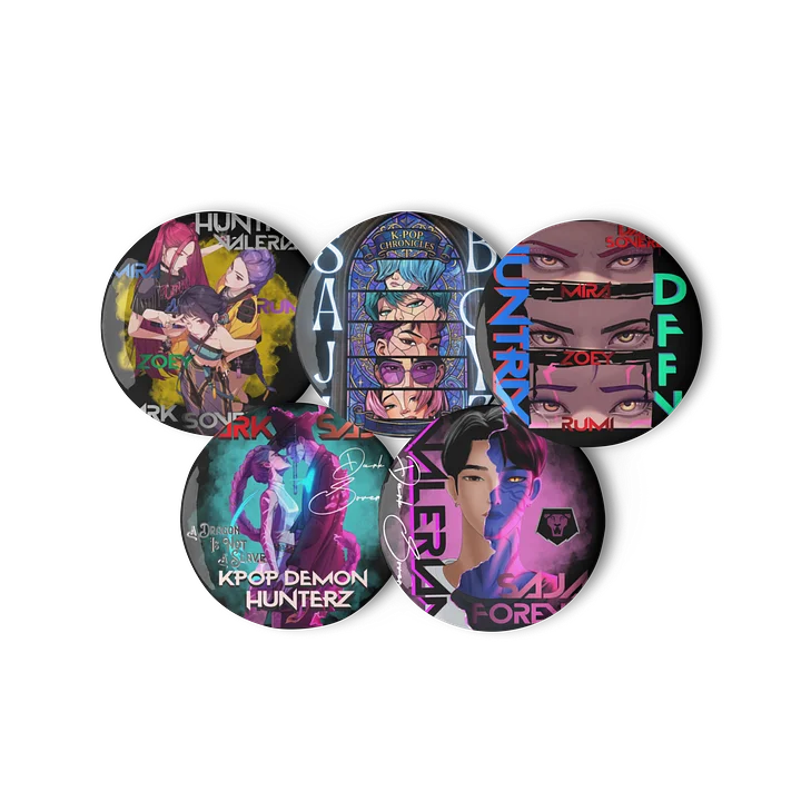 k-pop demon hunter variety buttons product image (3)