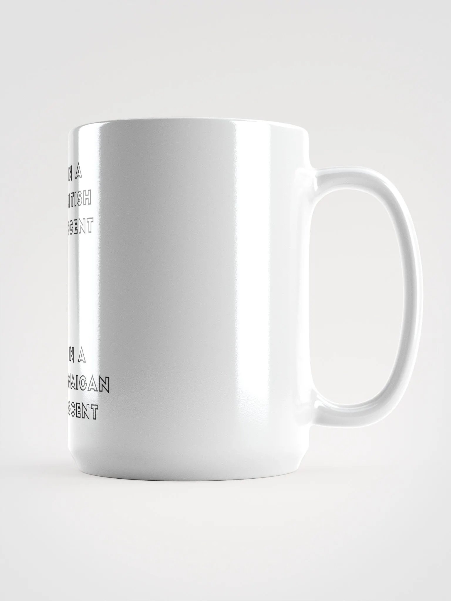 Beer Can Bacon - British and Jamaican Accents Humor Mug product image (1)