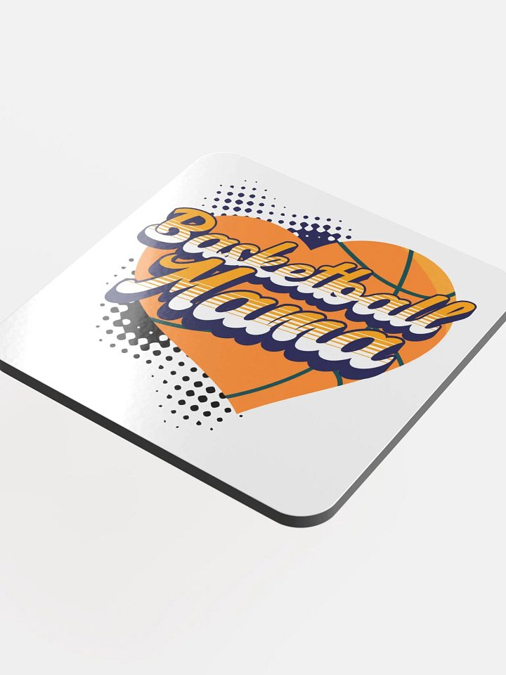 Mama Heart Basketball Cork Coaster product image (1)