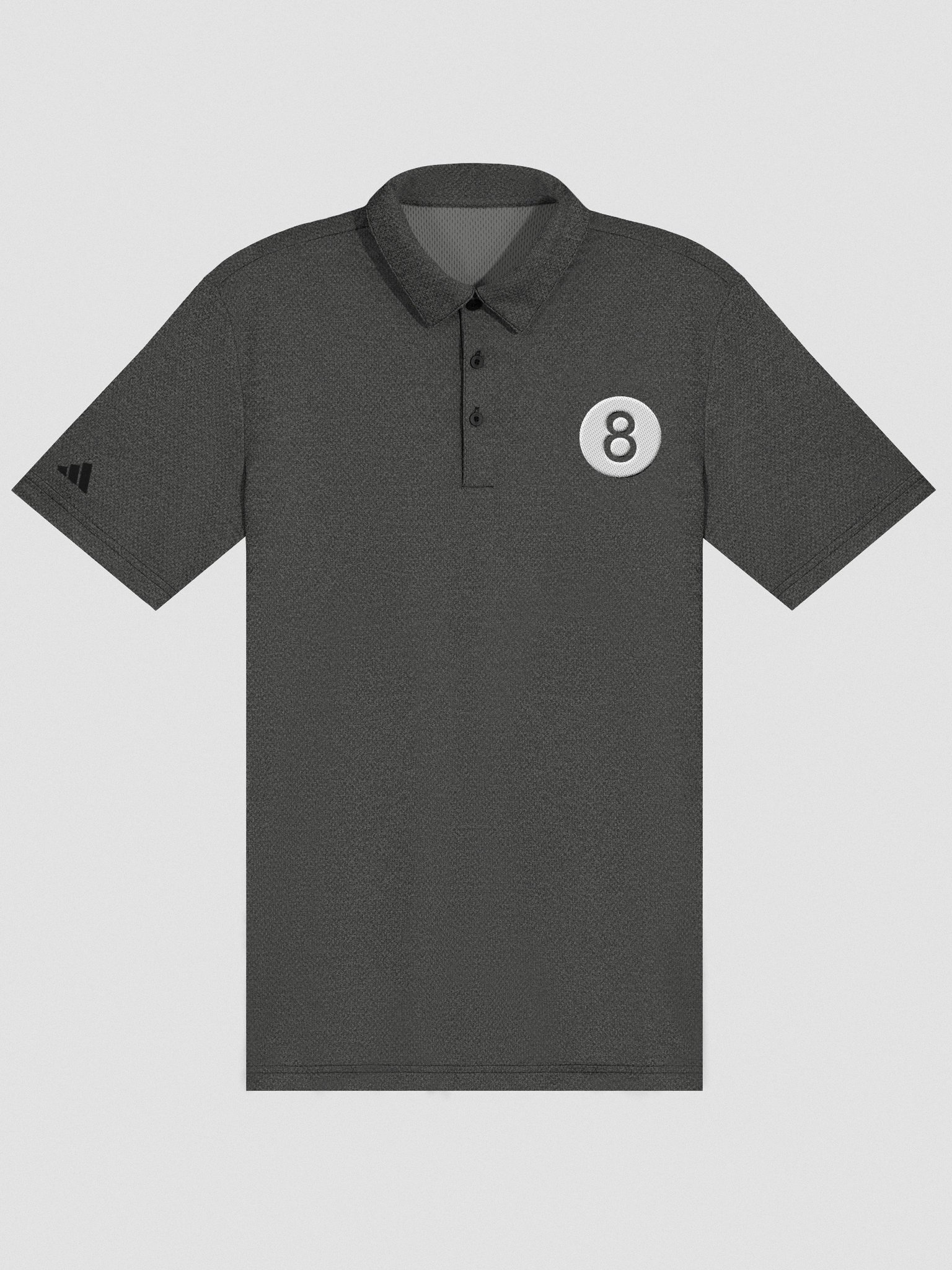 billiard pool embroidred 8 ball Adidas Space Dyed Polo Shirt by Adidas product image (7)