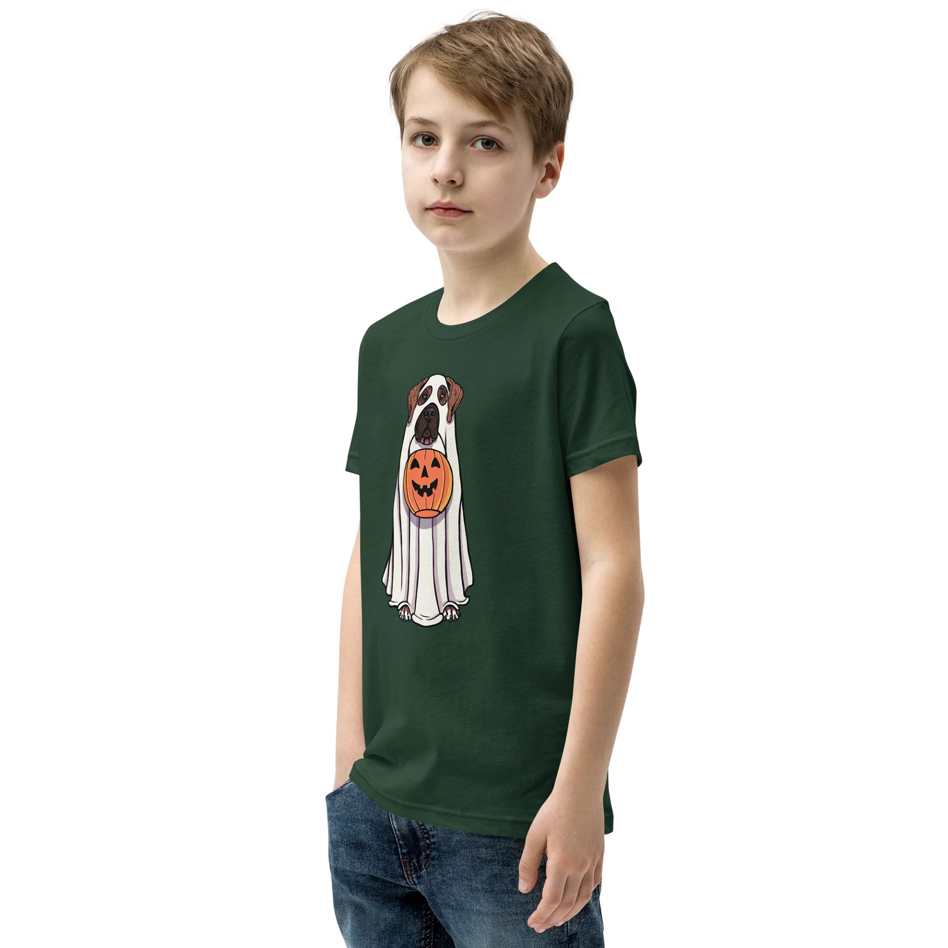Halloween Great Dane(Brindle) Youth T-Shirt product image (4)