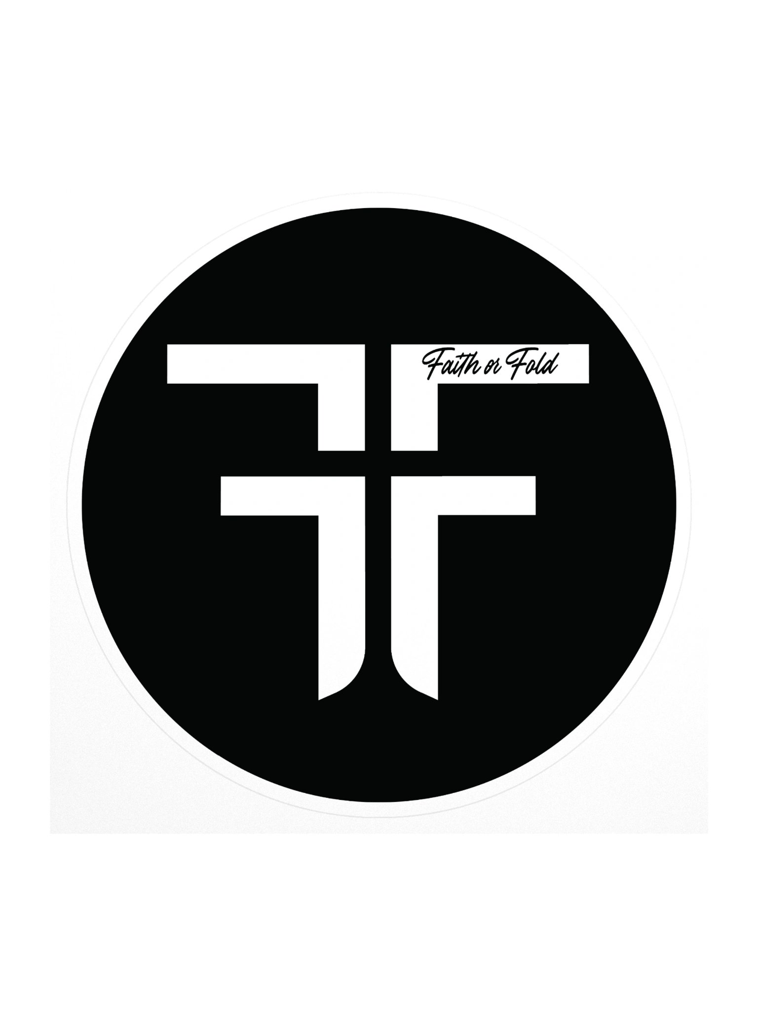 Faith or Fold Logo Sticker product image (1)