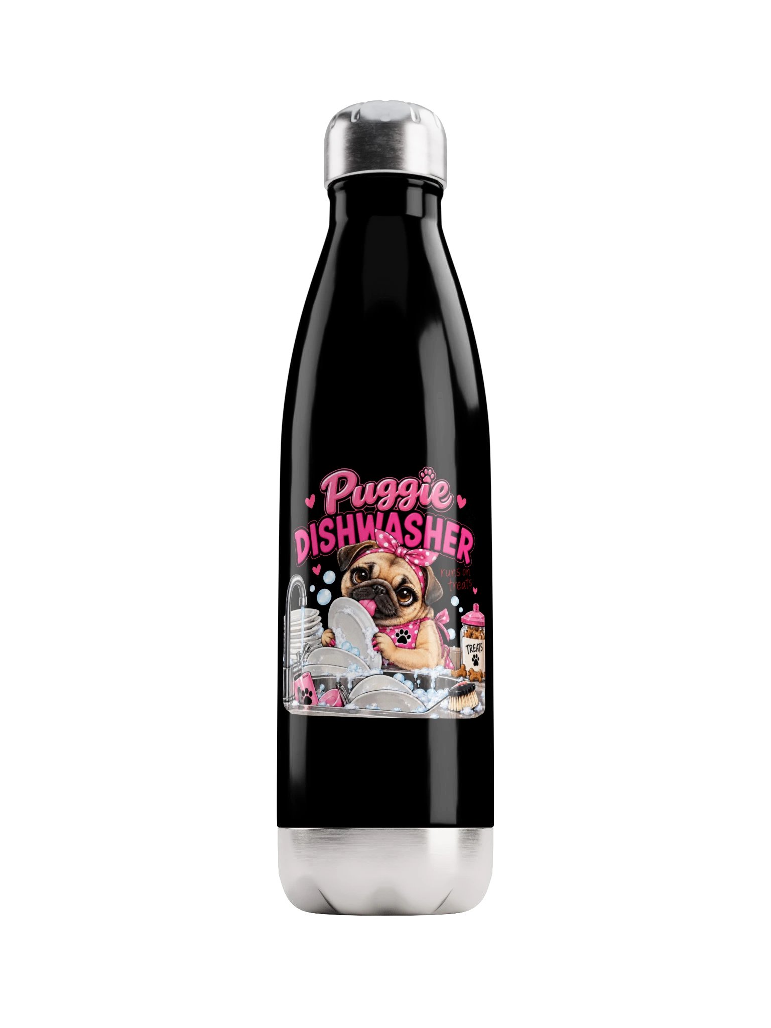 Puggie Dishwasher Stainless Steel Water Bottle product image (1)