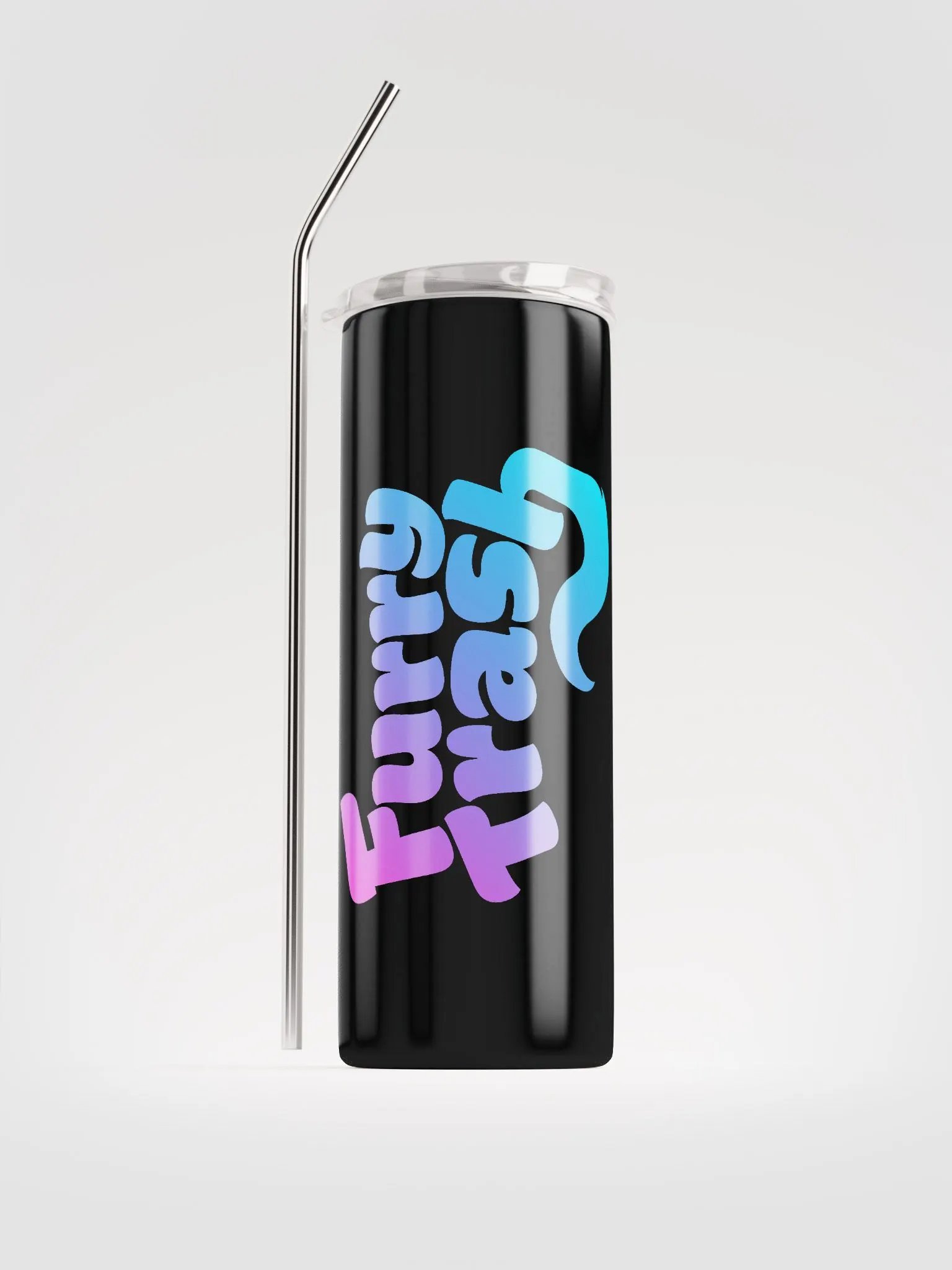 Furry Trash Tumbler – Bubble Logo (Twilight Vertical) product image (1)