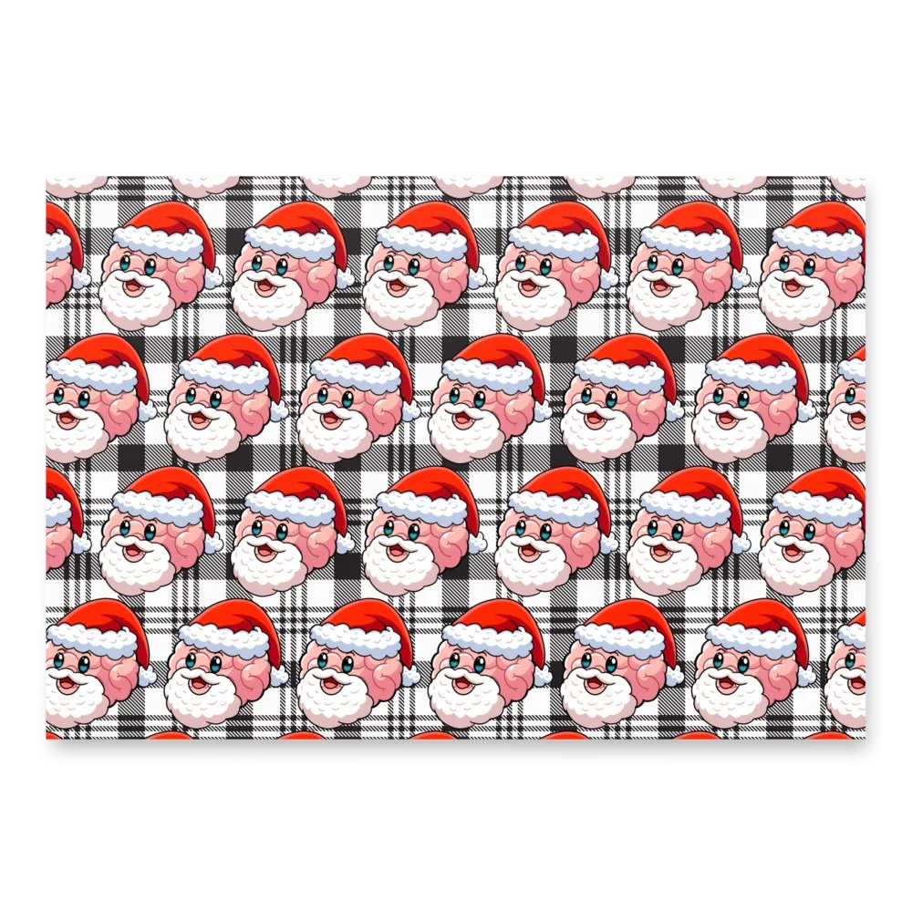 Santa Brain and BRAINdeer Wrapping Paper product image (2)