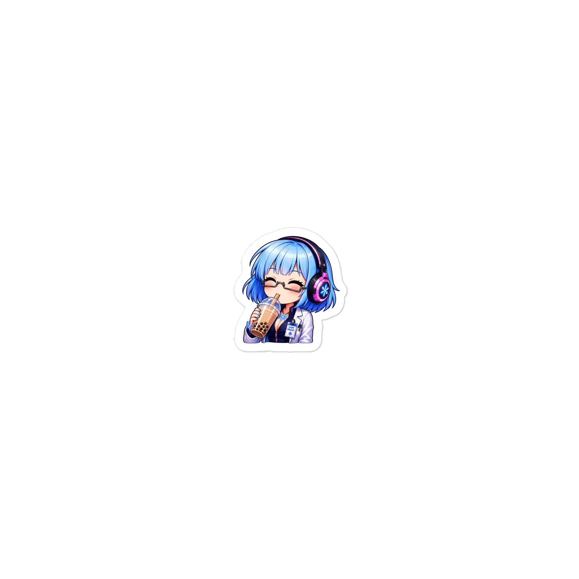 Lady Frost Boba Emote - Die Cut Sticker product image (2)