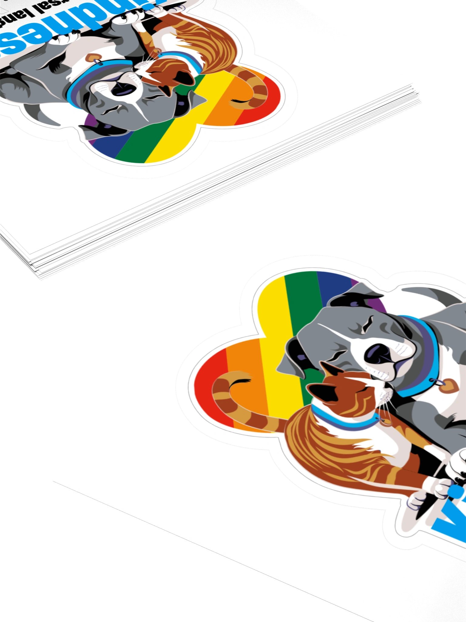 Kindness is a universal language rainbow heart - Sticker product image (5)